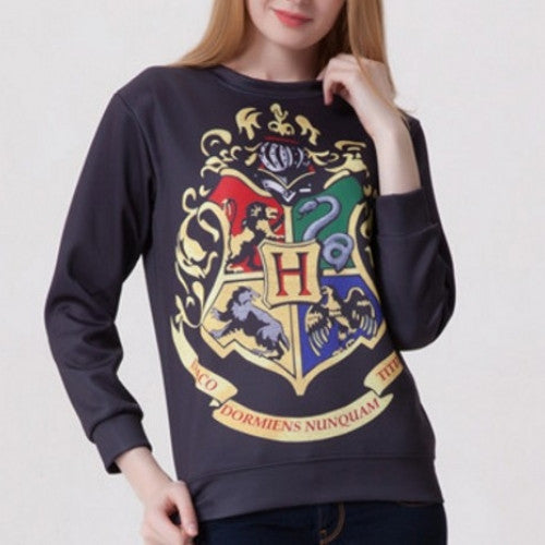 Printed Hogwarts School Witchcraft Sweatshirt